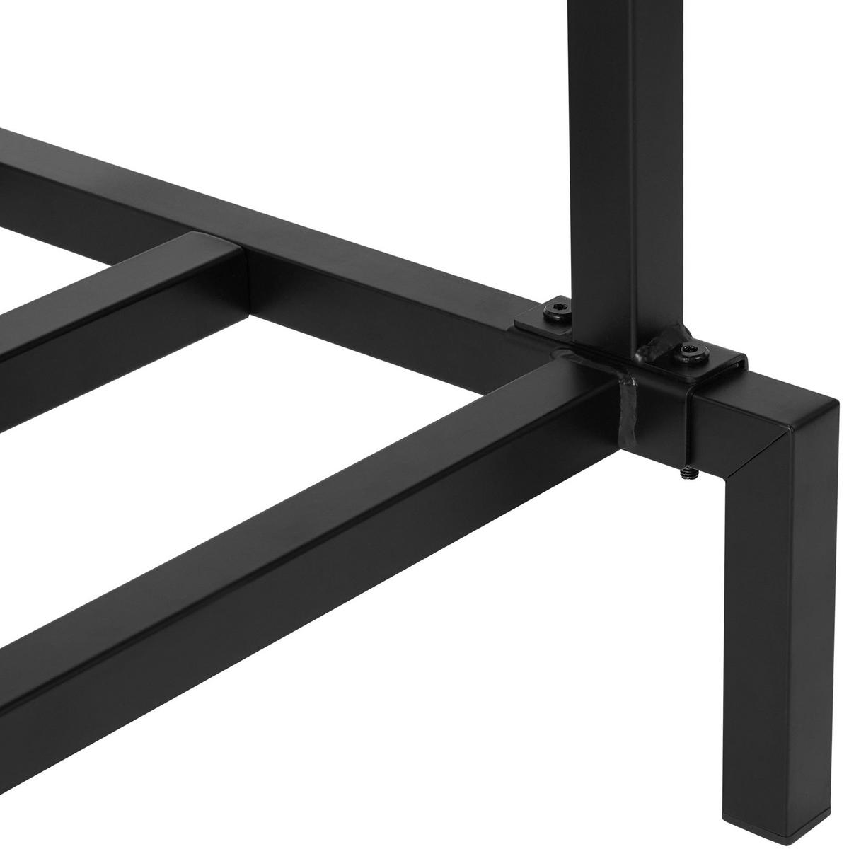 KLEIDERSTÄNDER Emil 150x62x160cm Metall Schwarz Kleiderstange - Schwarz, Metall (150/160/62cm) - DELUKE