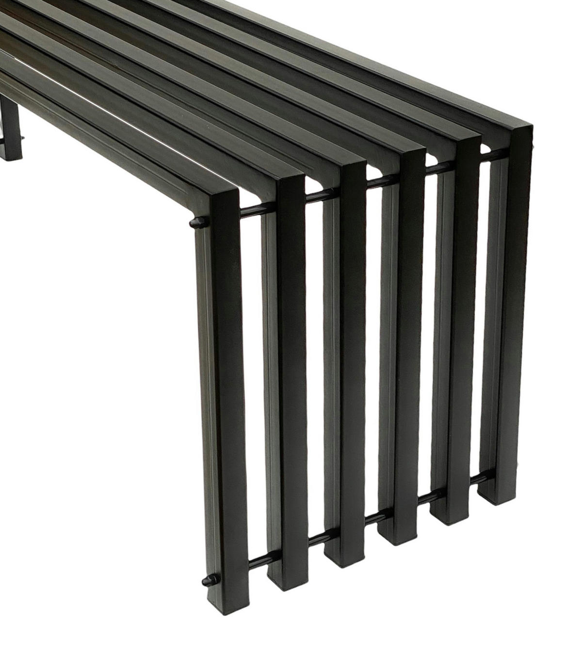 GARTENBANK Ela Metall Schwarz 120 cm 96205 - Schwarz, Metall (117/43.5/36cm) - DanDiBo