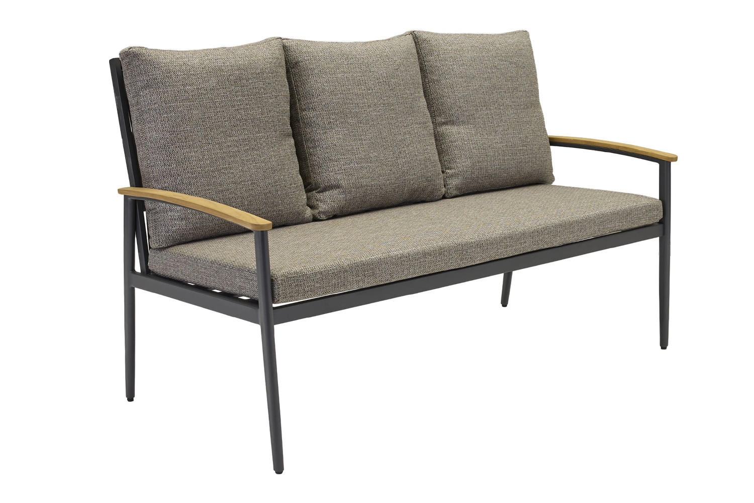 LOUNGESOFA Phoenix 160x70x90 cm, Metall, Anthrazit - Anthrazit/Grau, Metall (160/90/70cm) - dasmöbelwerk