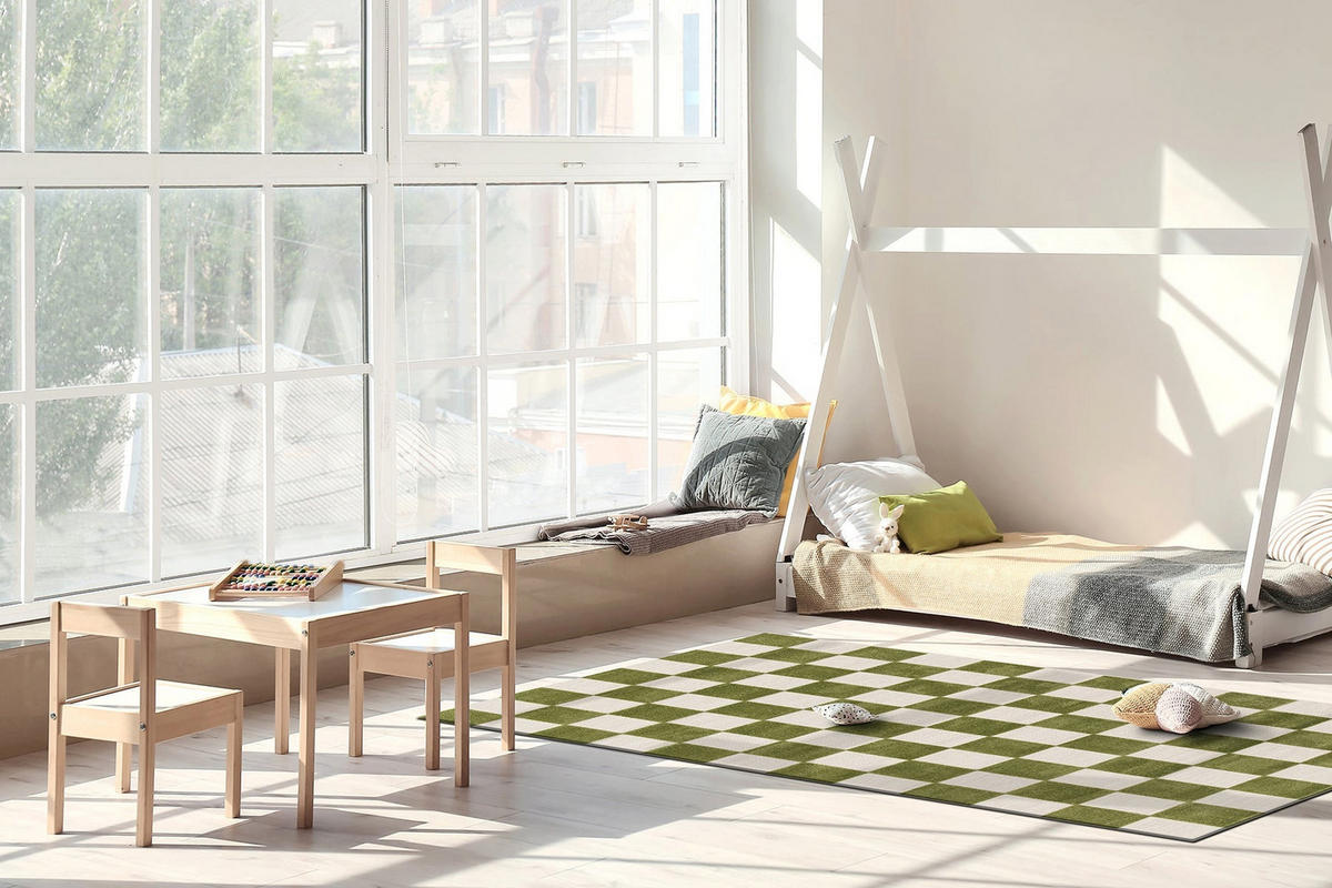 TEPPICH für Innen und Außen mit Skulptureffekt grün - Grün, Textil (120/170cm) - AFK Living