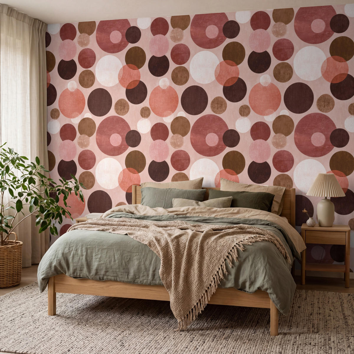 TAPETE - Kreise - Modern - Farbenfroh - 300x220 cm - Multicolor, Papier (300/220cm) - OnlyWow