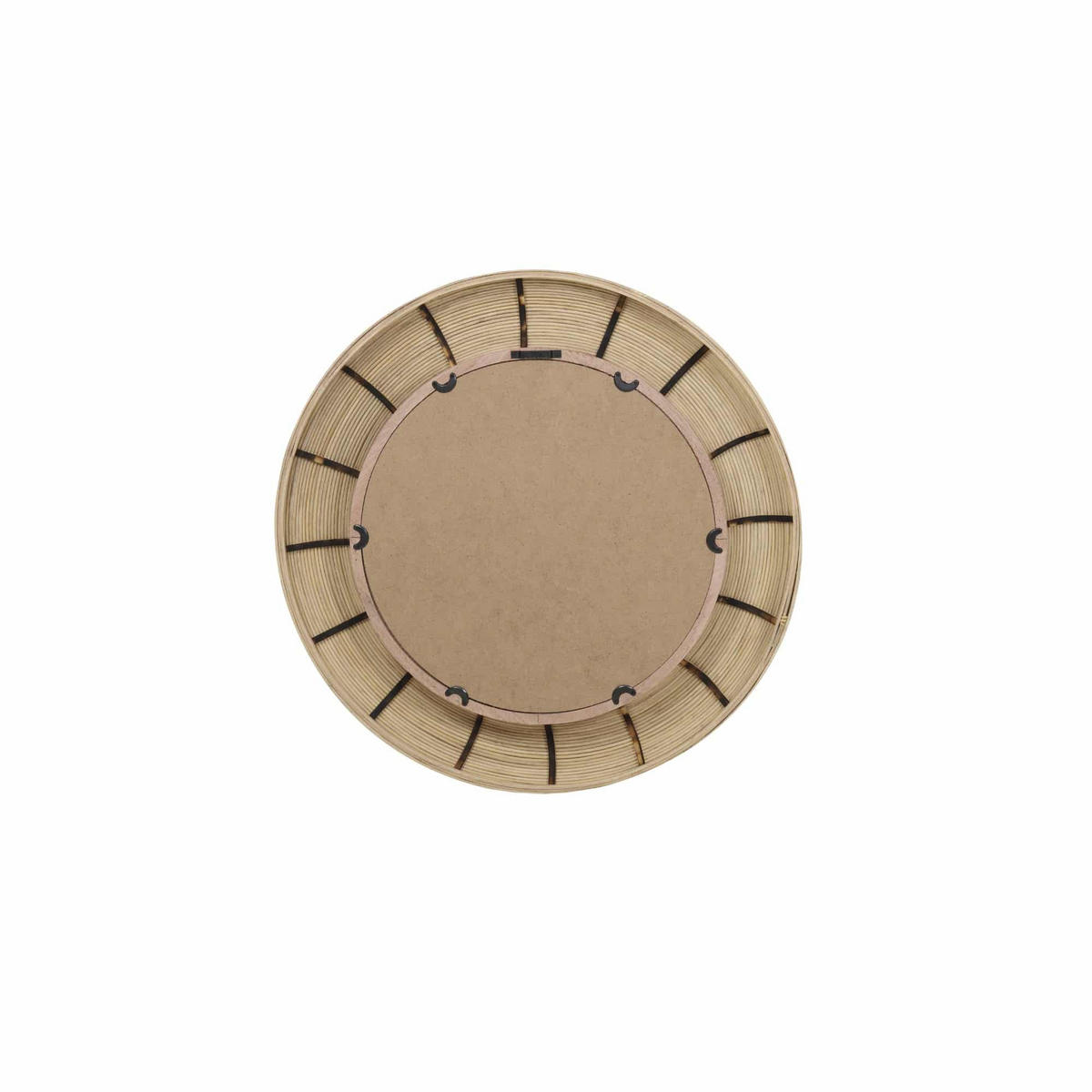 SPIEGEL Piedre Braun Ø71/71 cm - Hellbraun, Holz (4.5/71/71cm) - Light & Living