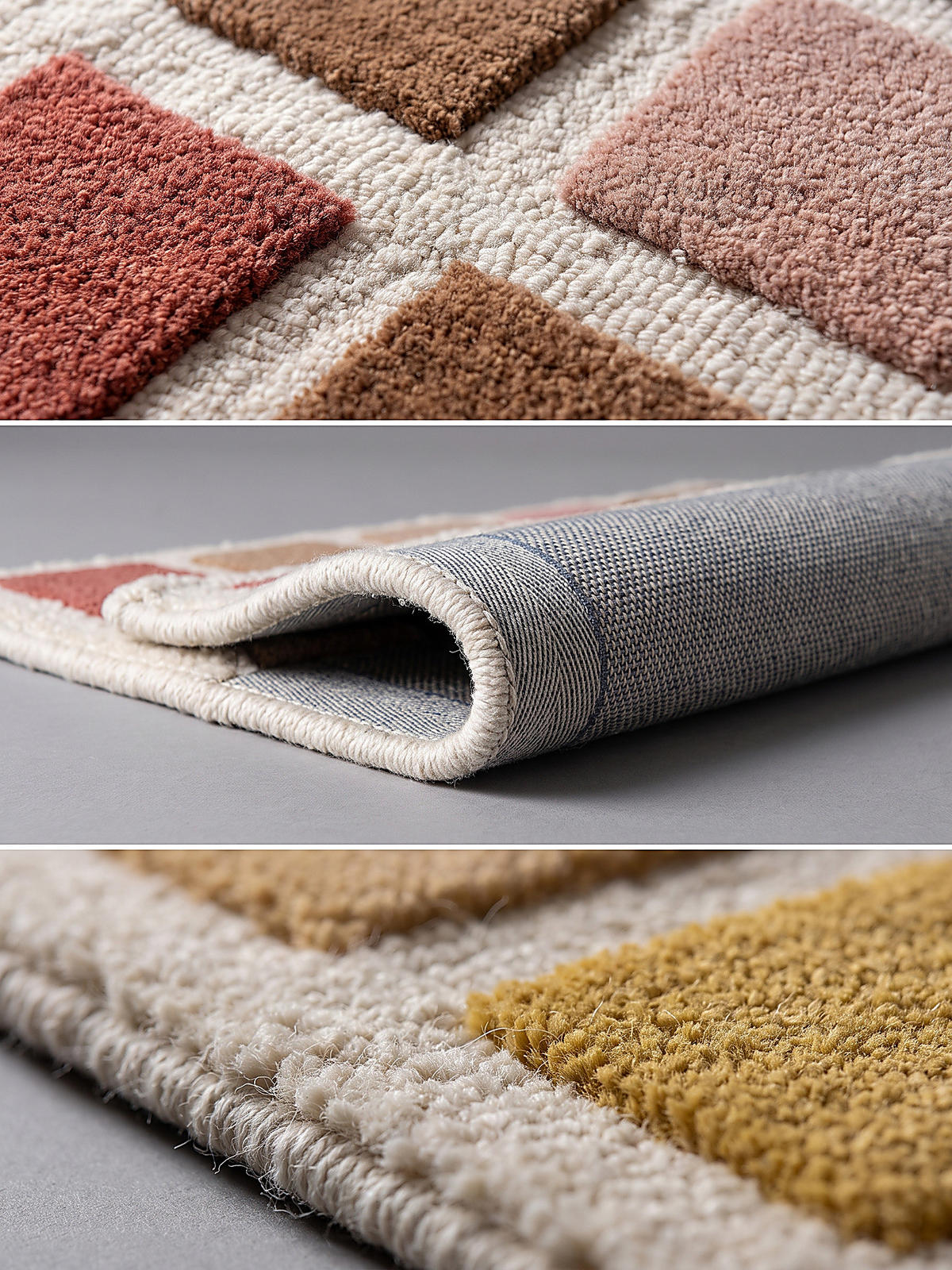 TEPPICH aus Wolle, handgetuftet, HAMPS, in Rosa, Quadratraster, 160 x 230 cm - Rosa, Textil (160/230cm) - KADIMA DESIGN