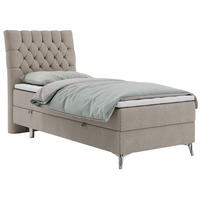BOXBETT MILEN 90/200 Beige Struktur - H3 - Links Seite - Beige, Holz/Textil (90/200cm) - MKS