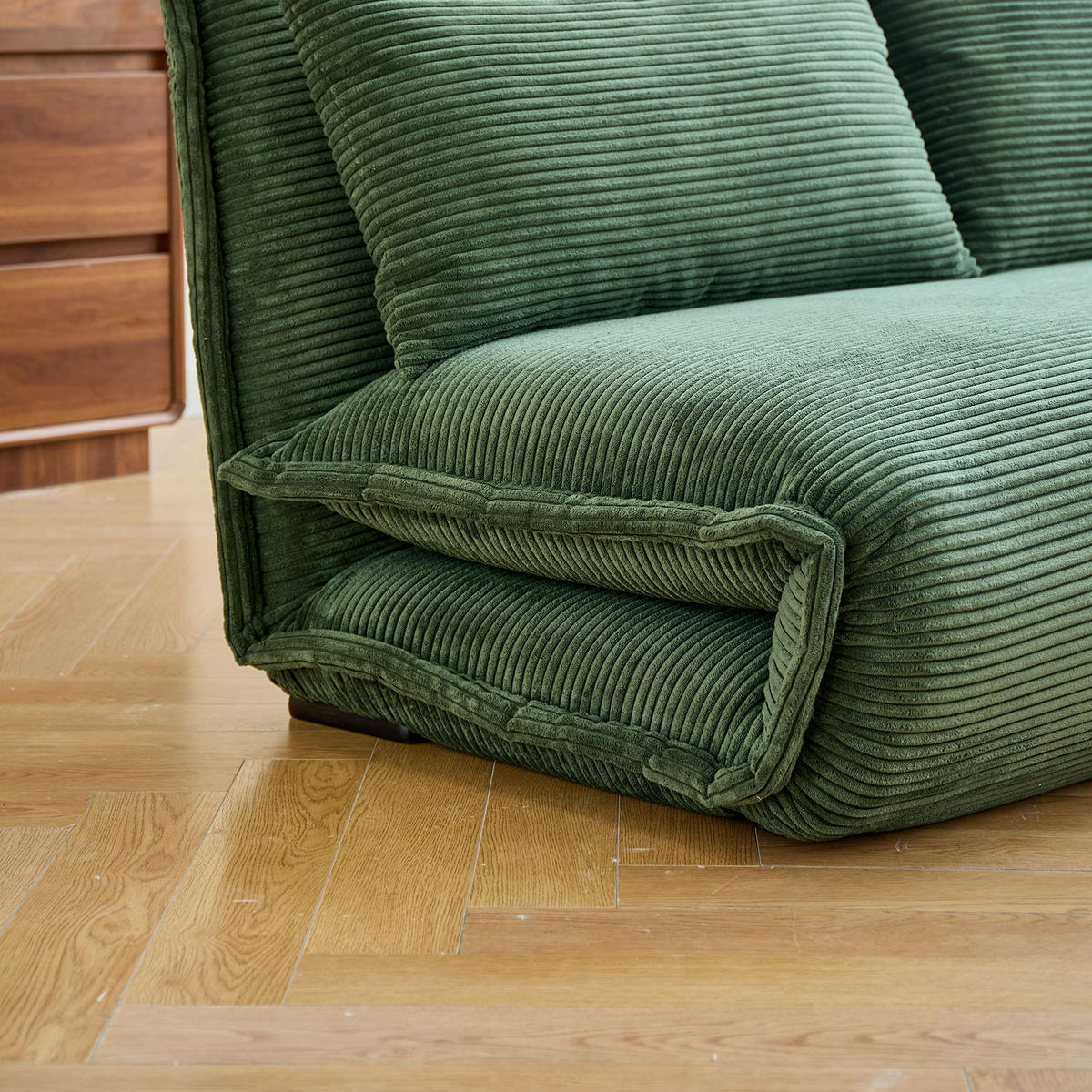 SCHLAFSOFA Cord Grün - Grün, Textil (145/76/85cm) - Nordlys