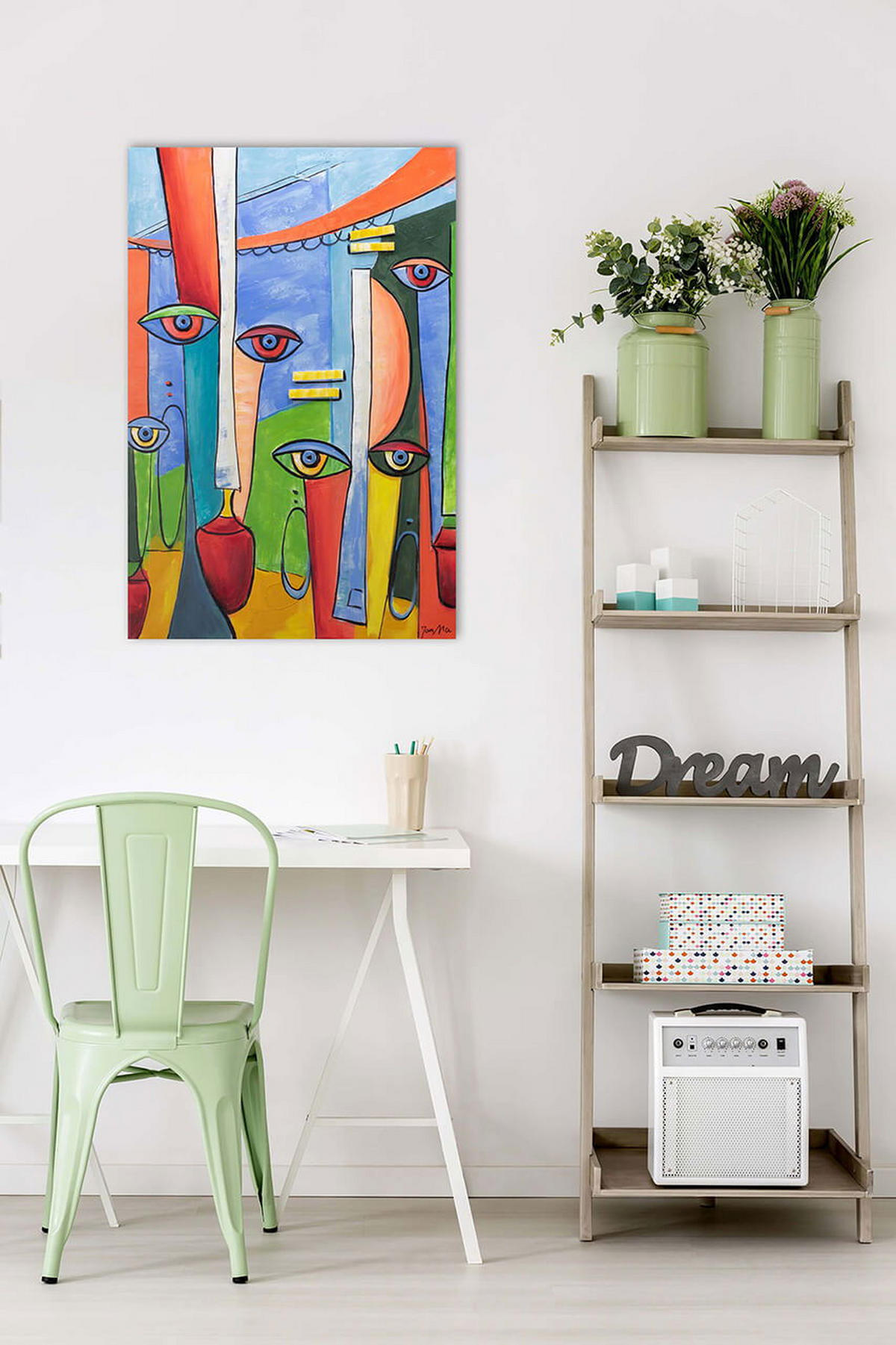 ACRYLBILD HANDGEMALT 60/90 cm - Multicolor, Holz/Textil (60/90cm) - KUNSTLOFT