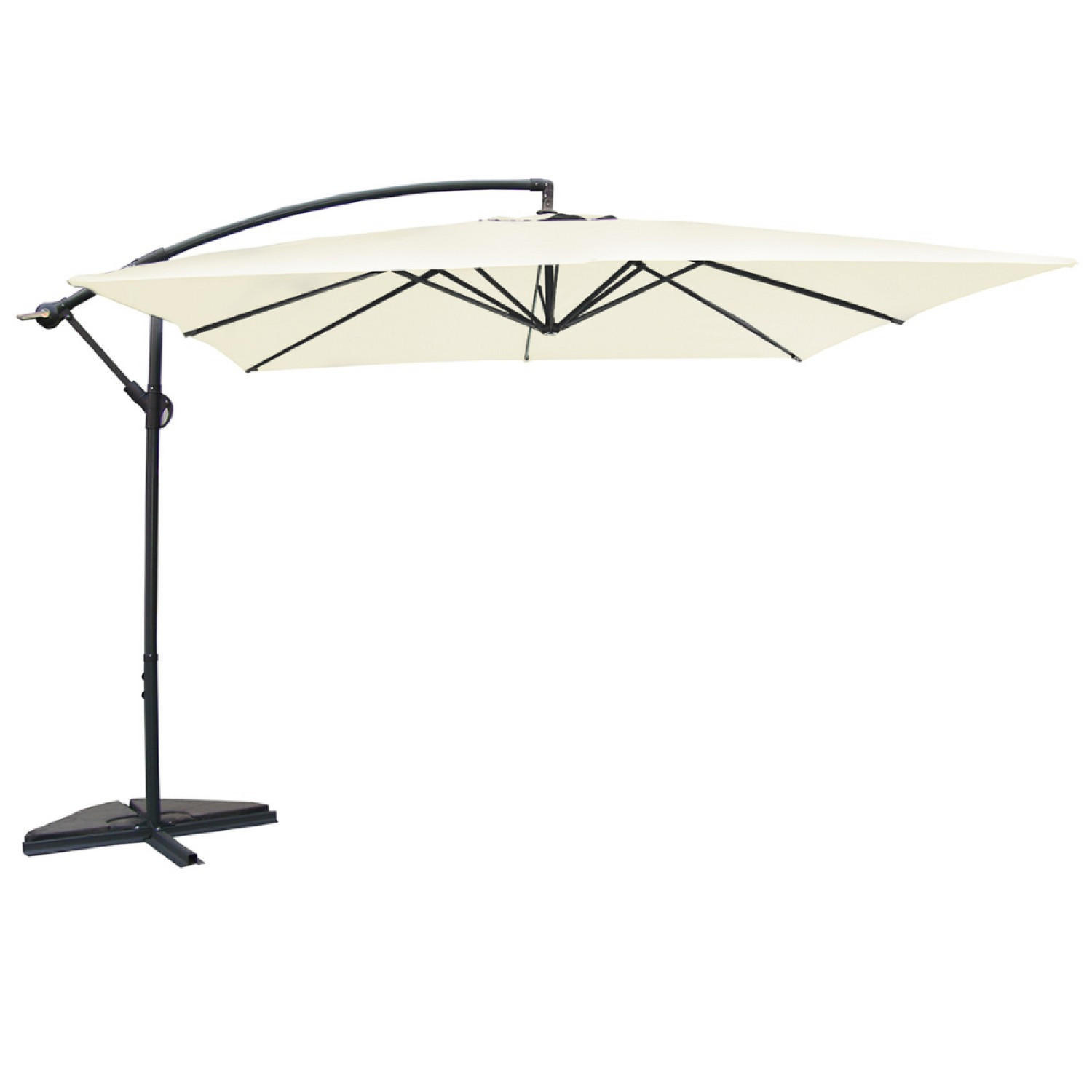 SONNENSCHIRM solenzara ecru quadratisch 3 x 3 cm deportiert - Beige, Metall (300/300cm) - Concept Usine