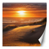FOTOTAPETE, Sonnenuntergang Strand Natur - Orange, Papier (150/1cm) - Feeby