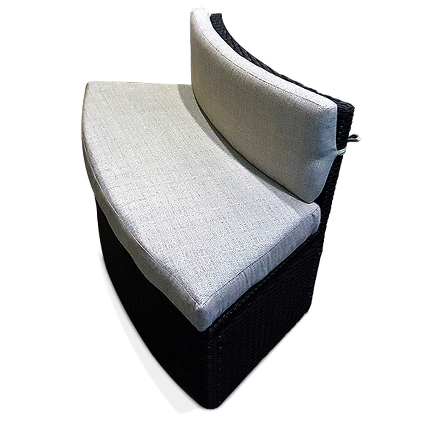 WHIRLPOOL RANDMÖBEL RUND Sitzbank rund - Braun, Naturmaterialien (112/72/50cm) - Canadian Spa Company