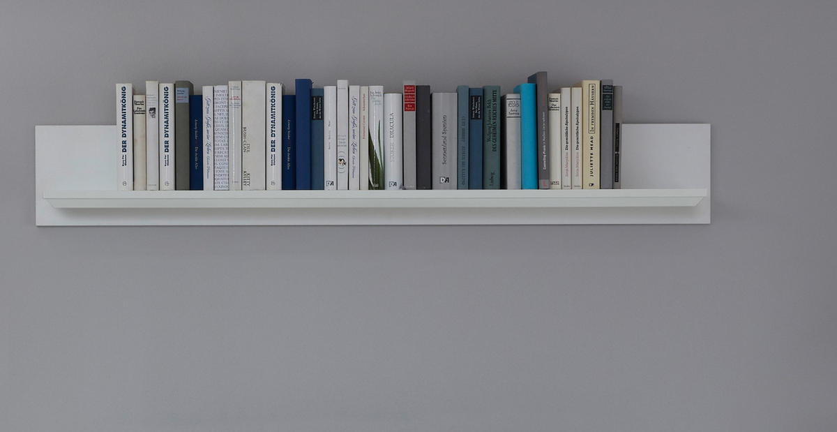 WANDBOARD weiß Landhaus, Wandregal 139 x 21 cm Bücherregal - Weiß, Holzwerkstoff (139/21/18cm) - Top.Furn