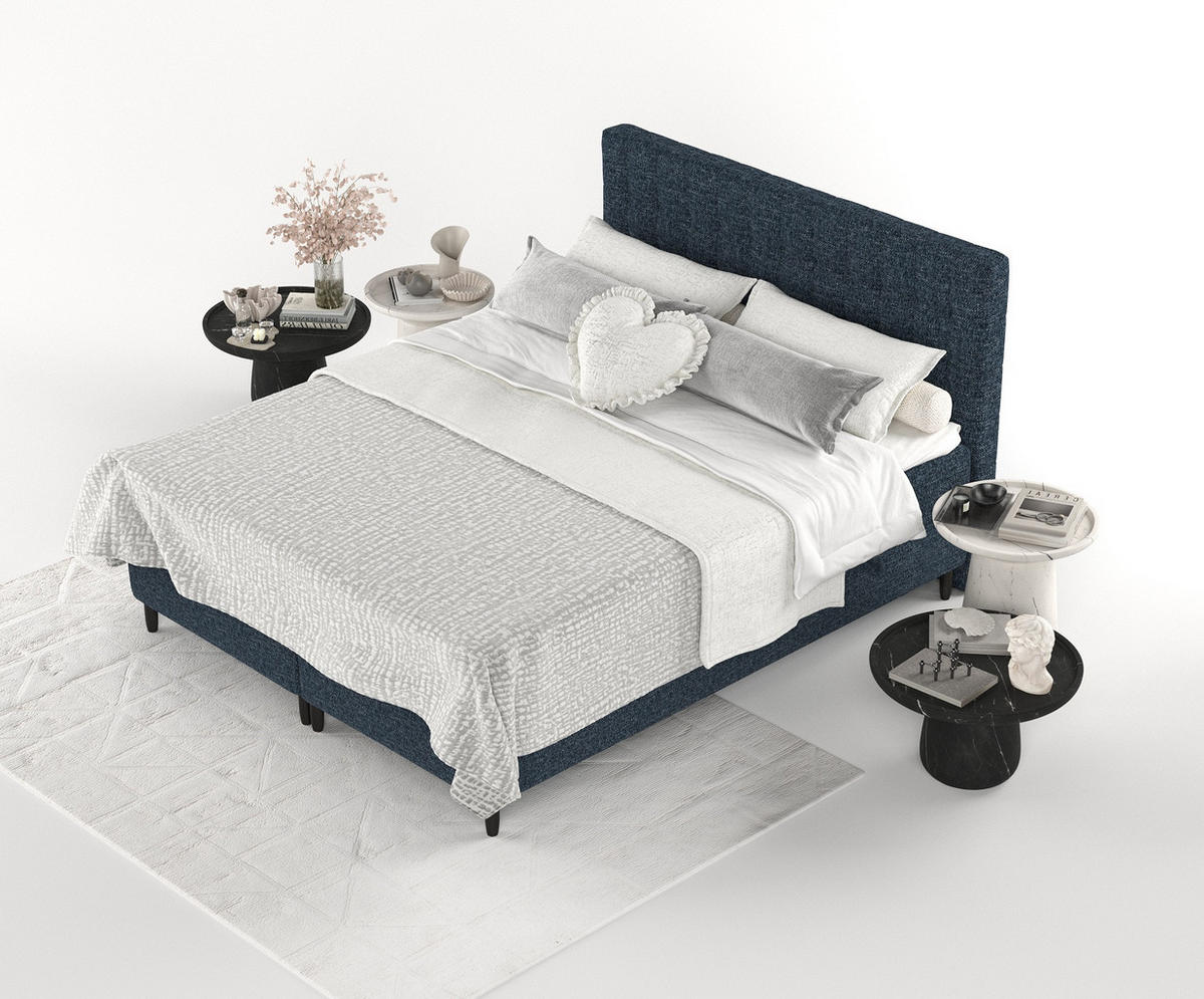 BOXBETT Divine Marineblau 180/200 cm - Schwarz/Dunkelblau, Holz/Holzwerkstoff (180/200cm) - Maison de Reve