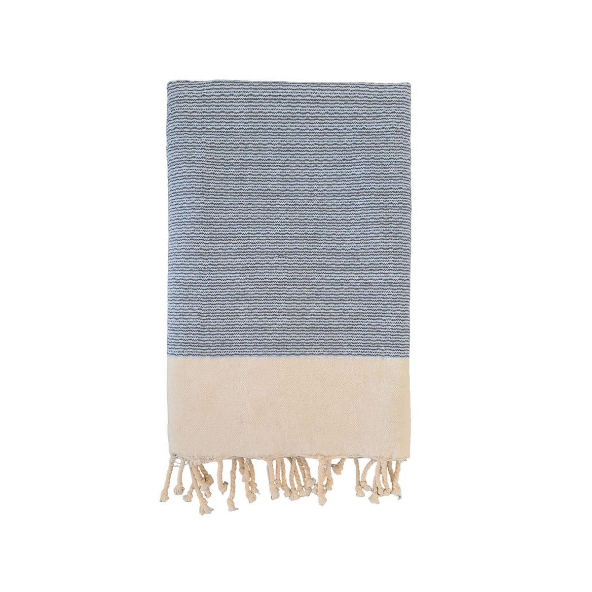 HAMAMTUCH Traditionelles Waffelgewebe Blau 200x200 190g/m² - Athena Marineblau XL - Blau, Textil (200/200cm) - LE COMPTOIR DE LA PLAGE