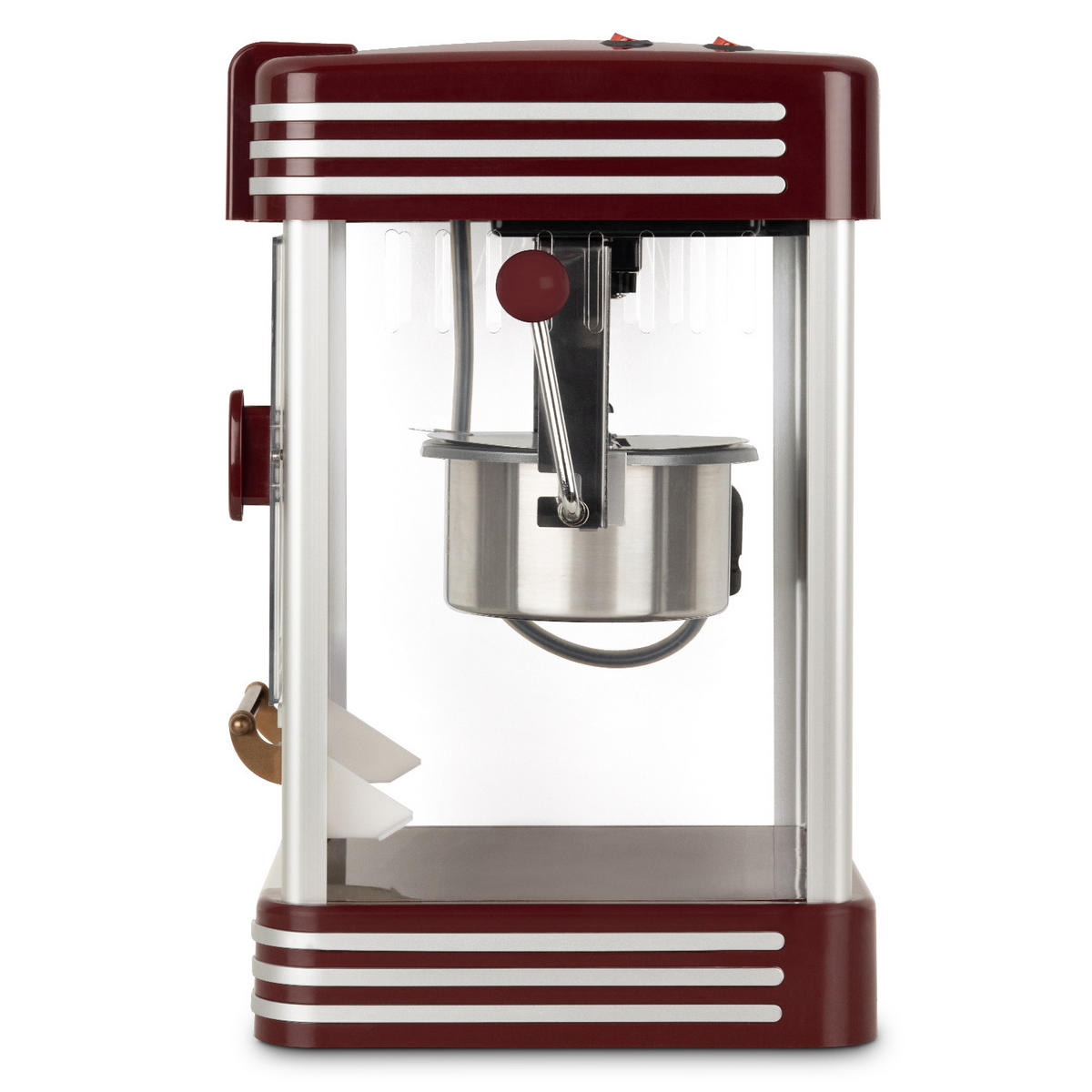 POPCORNMASCHINE POP330 Rot und Grau - Rot, Metall (29.5/44.4/29.2cm) - HKoenig