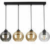 PENDELLEUCHTE HAGEN - Transparent/Schwarz, Glas/Metall (15/70/100cm) - kiki design