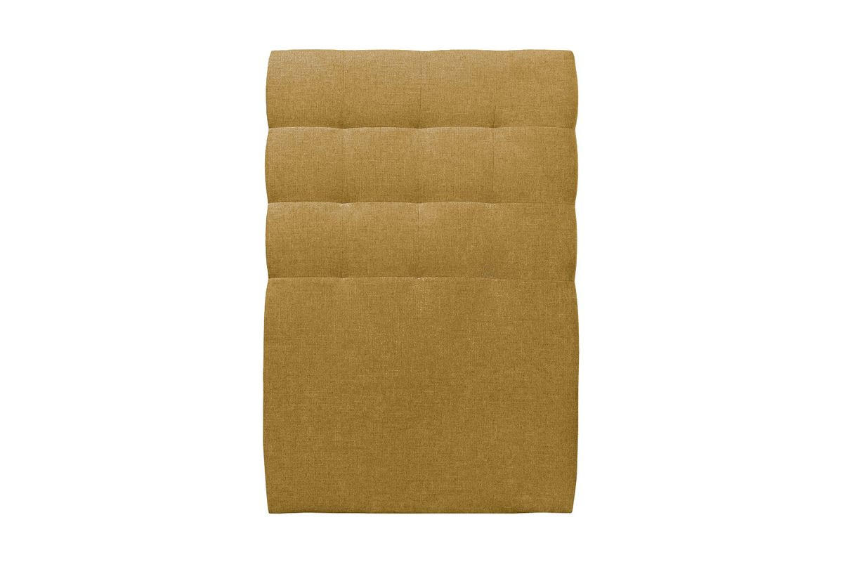 KOPFTEIL gepolstert - Gesteppt – gelber Stoff - 90 cm - Gelb/Beige, Karton/Holz (90/120/10cm) - Sommeil de Plomb