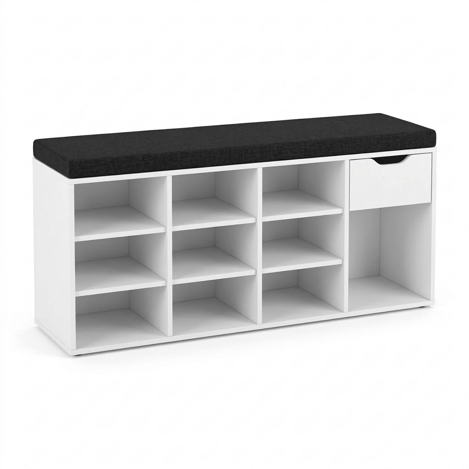 SCHUHSCHRANK Kado 104/50/30 cm Sitzbank - Weiß, Holzwerkstoff (104/50/30cm) - BOXIMO