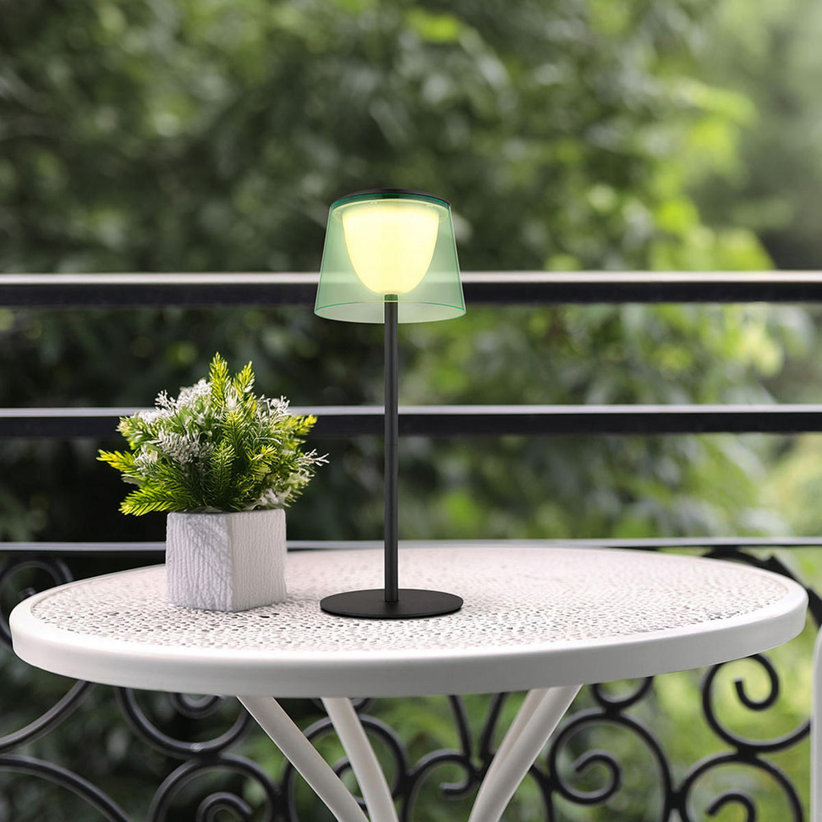 LED TISCHLEUCHTE MARIAM Grün - Grün, Metall (13/13/34cm) - Globo Lighting