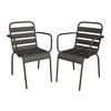 GARTENSESSEL stapelbar 2er-Set - Metall - Anthrazitgrau - MIRMANDE von MYLIA - Anthrazit, Metall (56/79/59cm) - Vente-Unique