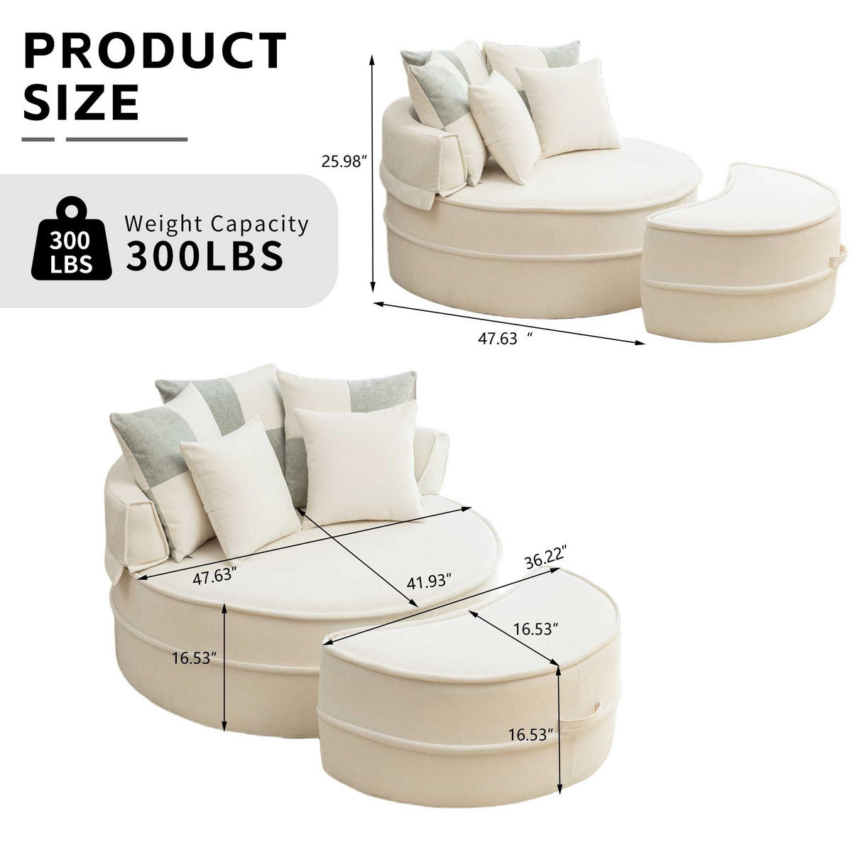 ECKSOFA 163/121/66 cm Beige mit Fußbank - Beige, Textil (163/121cm) - Oxeza