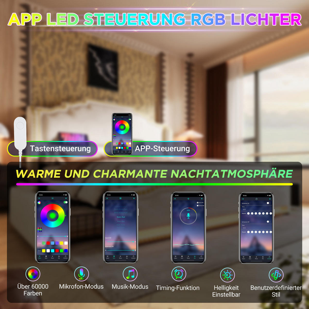 POLSTERBETT 140X200 mit LED-Beleuchtung,USB-C,Stauraum,Matratze - Beige, Holz (140/200cm) - FLIEKS