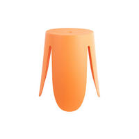 HOCKER Ravish 43/43/45 cm - Orange, Kunststoff (43/45/43cm) - Leitmotiv