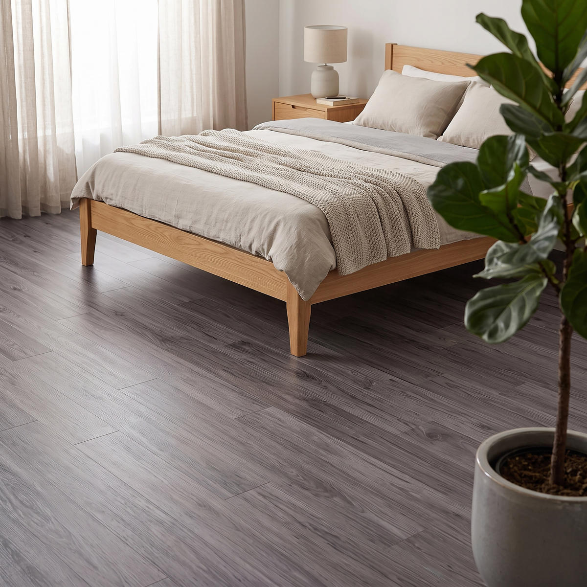 VINYLBODEN Eiche dunkelgrau 36er-Set selbstklebend PVC 15,2x91,4 cm - Anthrazit, Kunststoff (91.4/15.2/0.2cm) - Relaxdays