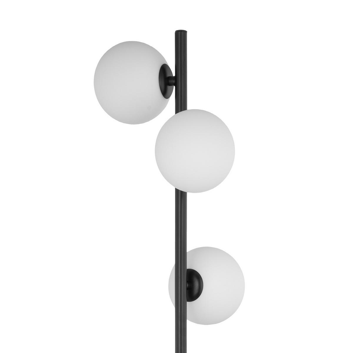 STEHLEUCHTE - Metall - Schwarz, Glas (28/28/153cm) - home24