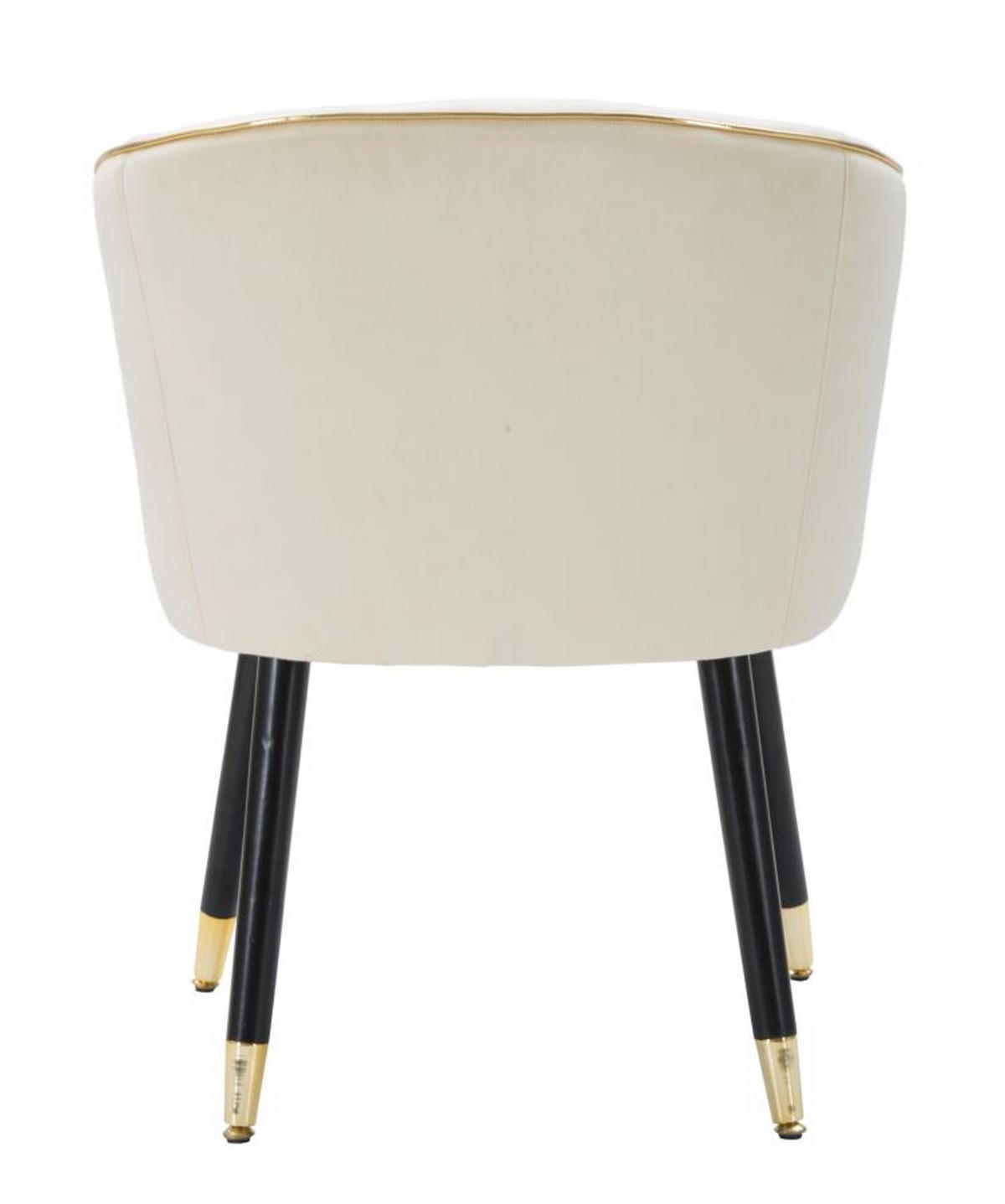 SESSEL Paris, cremefarben und goldfarben, Polyester, Kiefernholz und Metall, 62 x 58 x 78 cm - Goldfarben/Creme, Holz/Kunststoff (62/78/58cm) - Mauro Ferretti