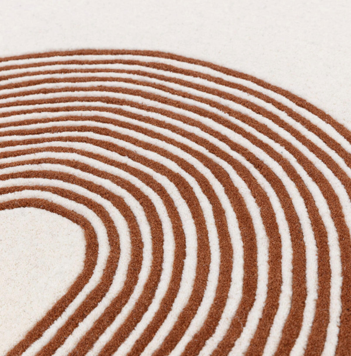 TEPPICH modern handgetuftet Wolle CROOK Rot 160 x 230 cm - Rot, Naturmaterialien (160/230cm) - Novatrend