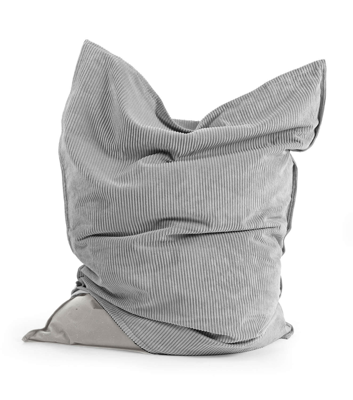 SITZSACK mit Cord Cover Der Große - Grau, Textil (130/20/170cm) - Mokebo