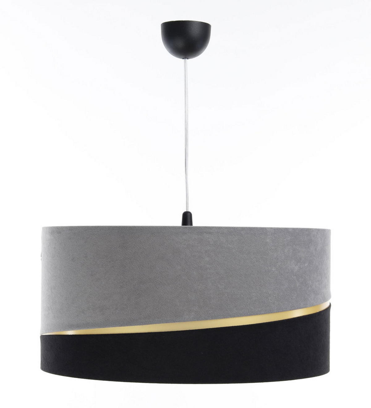 HÄNGELEUCHTE Grau 30/20 cm - Schwarz/Grau, Kunststoff (30/0.4/20cm) - ONZENO
