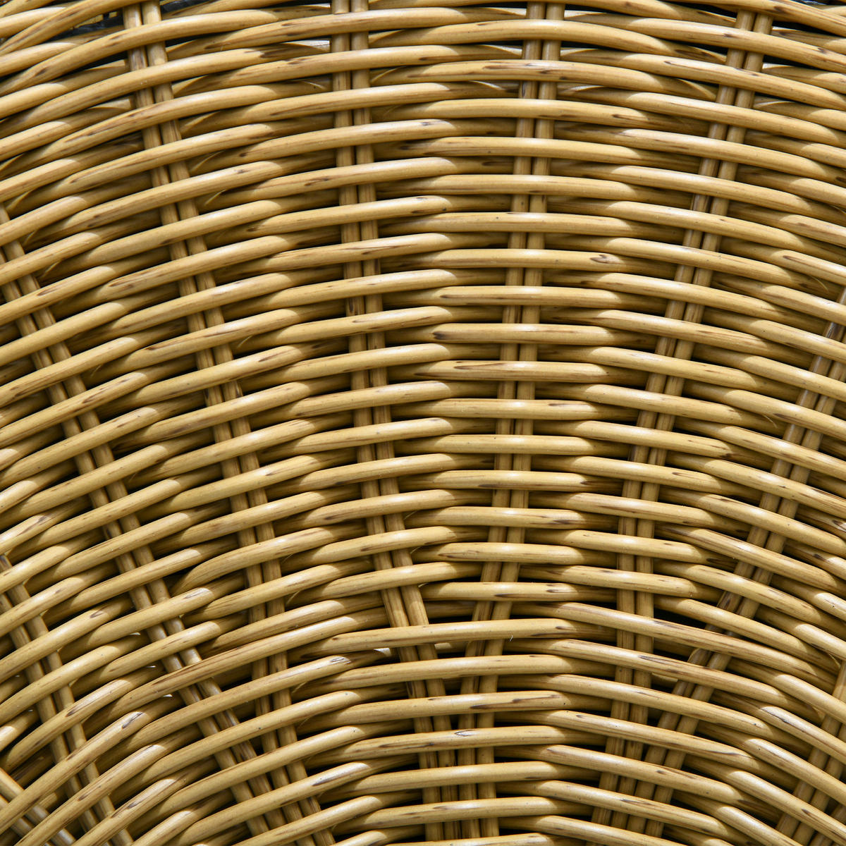 RATTAN Beistelltisch 2er-Set, für Garten, Balkon, Stahl, Khaki - Naturfarben, Kunststoff (58/58/53cm) - Outsunny