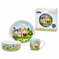 KINDERGESCHIRR SET Prinzessin bunt 3-tlg. - Multicolor, Keramik (2/2/2cm) - Van Well