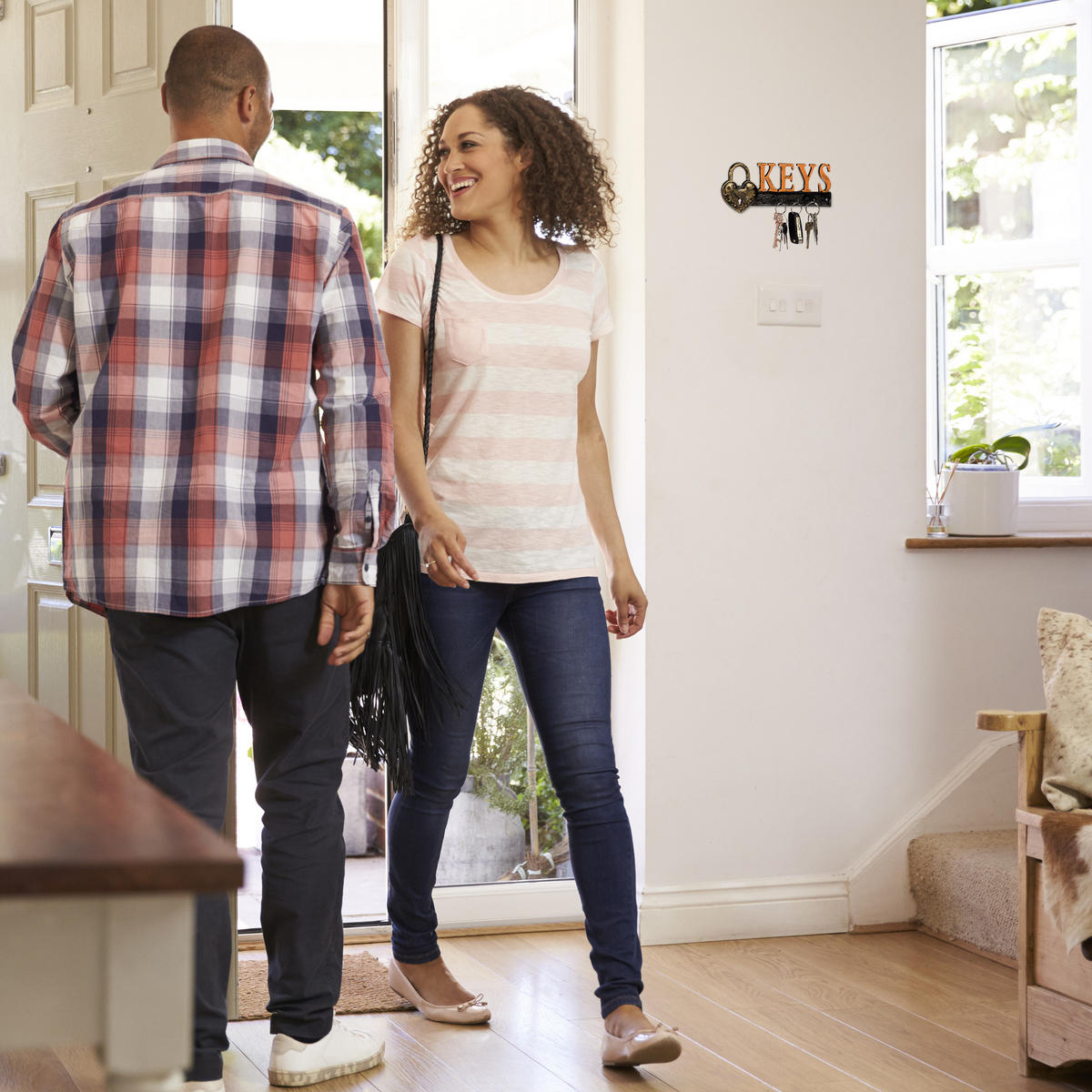 KLÁVESNICA - viacfarebná, kov (26/10/3cm) - Relaxdays