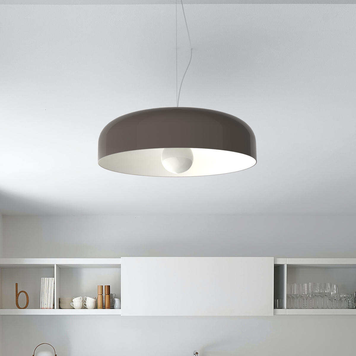 HÄNGELEUCHTE - Graubraun, Metall (50/50/12cm) - Lumicom