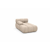 CHAISELONGUE Modular, Veloursstoff Salvador, Beige, Links, Selia - Beige/Creme, Holz (95/70/160cm) - Kaiser Möbel