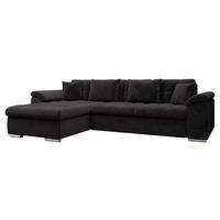 ECKSOFA Diana Premium, Seite: Links - Schwarz, Holz/Textil (280/160cm) - MIRJAN24