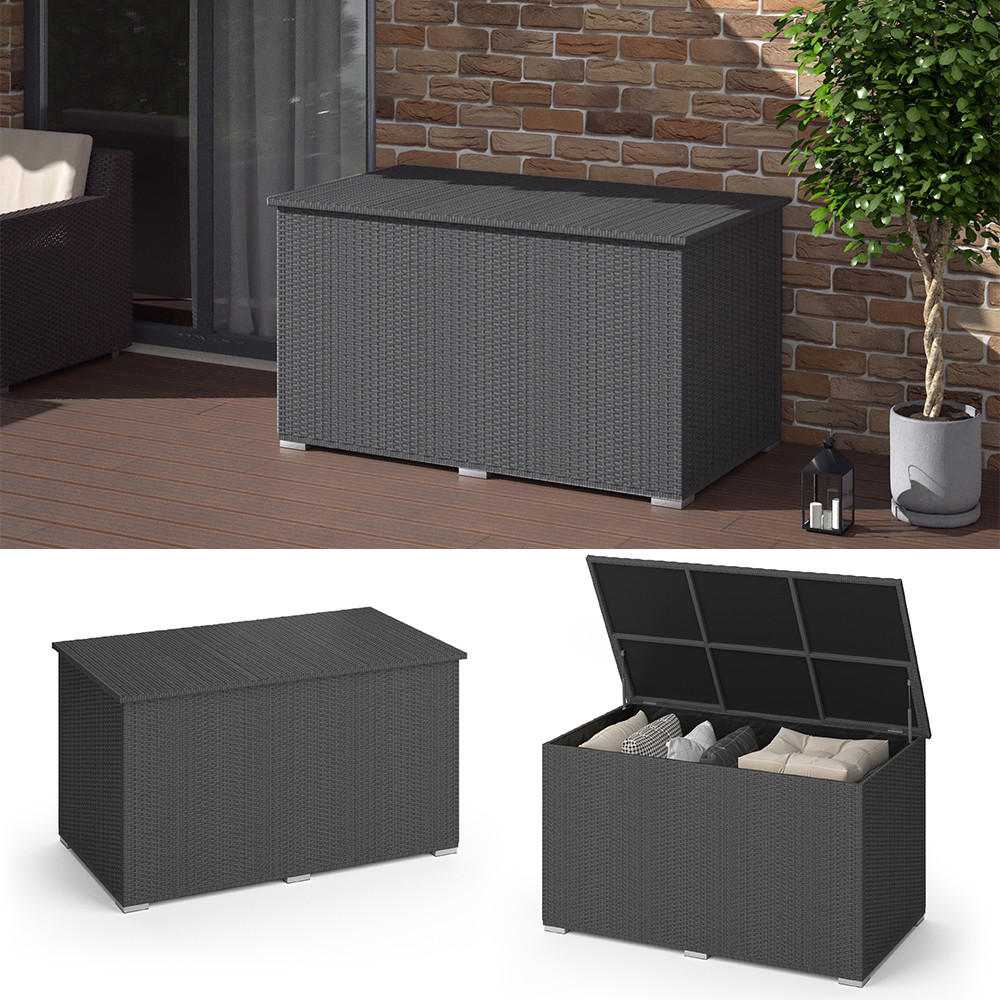 KISSENBOX Anthrazit 146 x 80 cm - Anthrazit, Textil (146/80/83cm) - OK-Living