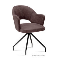 ARMLEHNSTUHL (6er-Set) Dikana 59x87x61 Schwarz/Braun - Schwarz/Braun, Kunststoff (61/87/59cm) - 58aufmkessel
