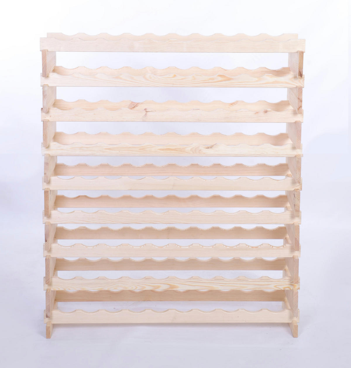 WEINREGAL VINOTECA FLEX PRO HxBxT 121x103x28cm 90 Flaschen auf 9 Ebene Natur unbehandelt - Naturfarben, Holz (103/121/28cm) - PROREGAL