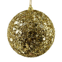 CHRISTBAUMKUGEL Santa Lila 10cm Styropor - Goldfarben, Kunststoff (14/12/12cm) - Mondex