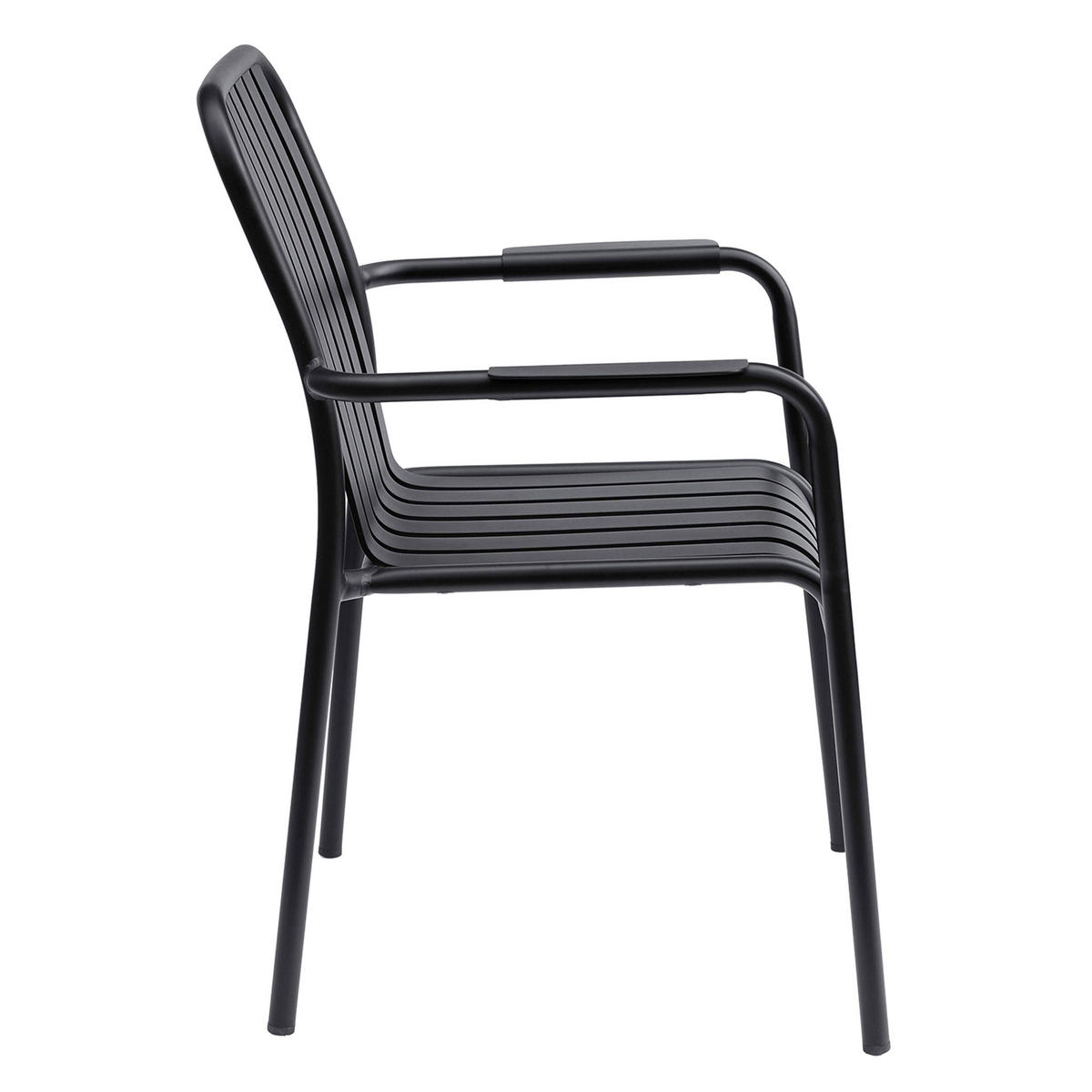 GARTENSTUHL, Schwarz - Schwarz, Metall (62/85/61cm) - Oviala