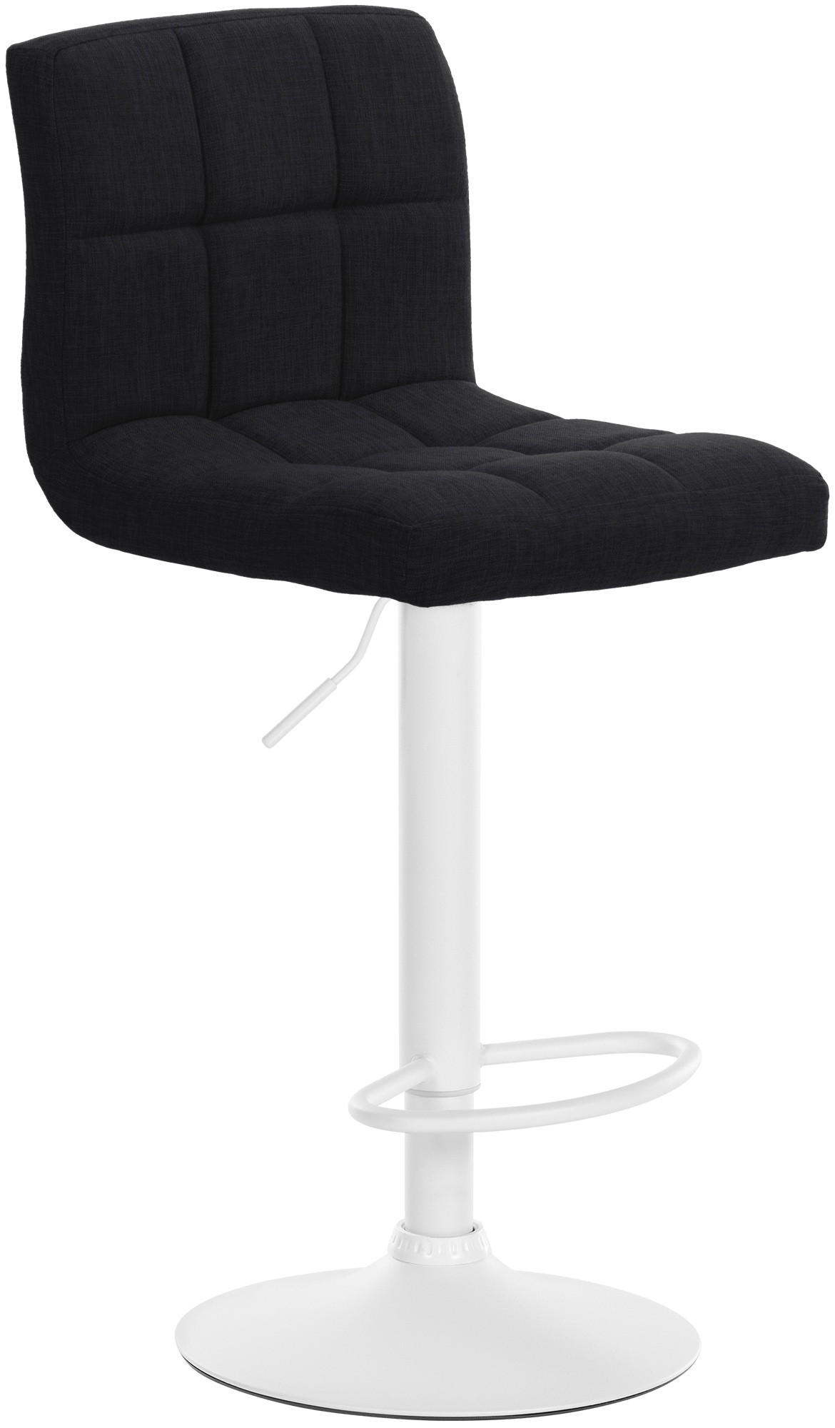 BARHOCKER 2er Set Stoff schwarz - Schwarz, Textil/Metall (46/94/47cm) - CLP