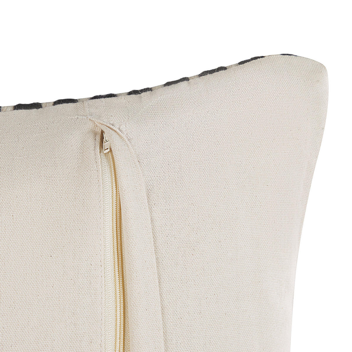 DEKOKISSEN 2er-Set Creme 45/45 cm Yoncali - Creme, Naturmaterialien/Textil (45/45cm) - Beliani