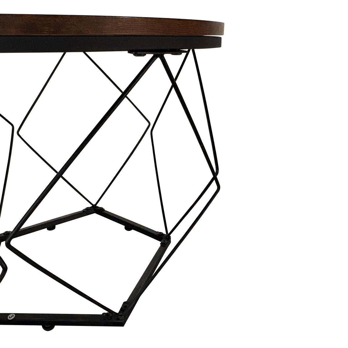 COUCHTISCH 2er Set Rund Braun Holzoptik - Braun, Holzwerkstoff (50/50/44cm) - Home Collective