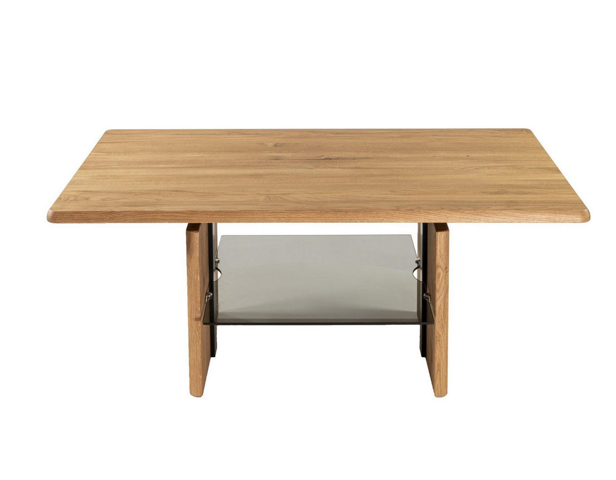 COUCHTISCH eckig Cathi 110x65x50 Wohnzimmertisch Massivholz Wildeiche geölt - Braun, Holz (110/65/50cm) - 58aufmkessel