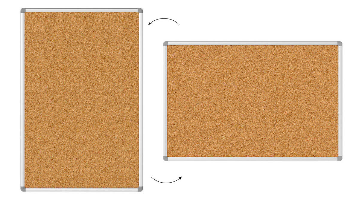 PINNWAND mit Alurahmen 90x60cm - Braun, Holz (90/60/1.6cm) - ALLboards