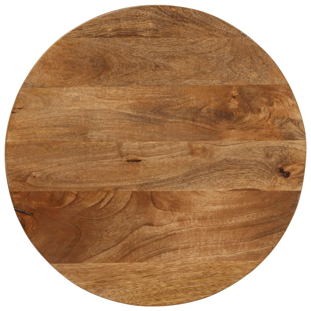 TISCHPLATTE Ø50/3,8 Cm Rund Massivholz Mango - Braun, Holz (50/50/3.8cm) - vidaXL