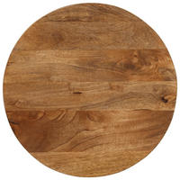 TISCHPLATTE Ø50/3,8 Cm Rund Massivholz Mango - Braun, Holz (50/50/3.8cm) - vidaXL