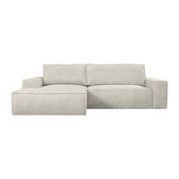 SCHLAFSOFA - 4 Personen - Samt, Stoff - Beige - - Creme, Textil (267/85/167cm) - Vente-Unique